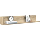 vidaXL Stenske police 2 kosa sonoma hrast 100x16,5x16,5 cm inž. les | Shoptok.si