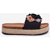 Boto Women's Sandals With Flowers Platform With Braiding Black Zenvanis | ePonuda.com