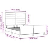  Modra Postelja 140x190 cm iz Tkanine, (22052674) | Shoptok.si