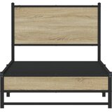  Metalni okvir kreveta bez madraca boja hrasta sonome 75x190 cm | shoptok.hr