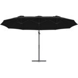 vidaXL Vrtni nadstrešek Črna Velike Jeklo s prašnim premazom | Shoptok.si