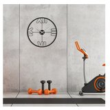WALLXPERT dekorativni metalni zidni sat mali black u