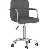  Okretna blagovaonska stolica od tkanine tamnosiva Cijene