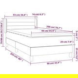  Box spring postelja z vzmetnico temno rjava 90x200 cm blago | Shoptok.si