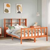 vidaXL Krevet s regalom za knjige bez madraca 160x200 cm masivno drvo | shoptok.hr
