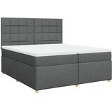  Krevet s oprugama i madracem tamnosivi 200 x 200 cm od tkanine | shoptok.hr