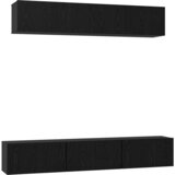  Set TV komoda s ladicama 6 pcs Crni hrast Konstruirano drvo | Eponuda.com