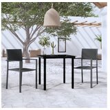  3-dijelni vrtni blagovaonski set crni | shoptok.hr