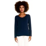 Leone 1947 Majice z dolgimi rokavi Woman T-Shirt Long Sleeves Basic Modra Cene