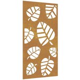  Vrtni zidni ukras 105 x 55 cm od čelika COR-TEN s uzorkom lišća | shoptok.hr