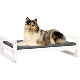  Krevet za pse bijeli 95 5 x 65 5 x 28 cm od masivne borovine | shoptok.hr