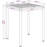  Stol za večeru u vrtu Prirodna i crna 60 x 60,5 x 75 cm | shoptok.hr