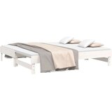  Dnevni ležaj na izvlačenje bijeli 2x(90x190)cm masivna borovina | shoptok.hr