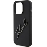  Originalna KARL LAGERFELD Hardcase maskica za iPhone 15 Pro Max (Silikonski Karl Script Logo / crna) | shoptok.hr