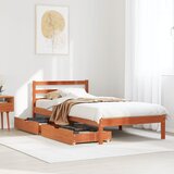vidaXL Posteljni okvir brez vzmetnice voščeno rjav 90x190 cm borovina Cene