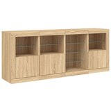 vidaXL Komoda z LED lučkami sonoma hrast 164x37x67 cm | Shoptok.si