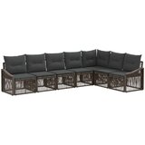 vidaXL Vrtna sedežna garnitura 7 pcs Siva poli ratan, (5000270438) | Shoptok.si