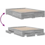  Okvir za krevet s ladicama boja sivog hrasta 135x190 cm | shoptok.hr