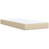  Okvir kreveta s oprugama i madrac krem 80x200 cm od tkanine | shoptok.hr