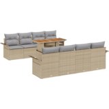 9-dijelni vrtni kauč set s jastučićima bež poli ratan | shoptok.hr