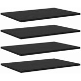 Police za knjige 4 pcs Crna 60 x 40 x 1,5 cm Konstruirano drvo | Eponuda.ba