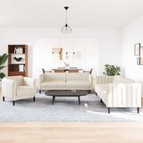  3-dijelni set sofa krem od mikrovlakana | shoptok.hr