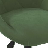 vidaXL Okretna Radna stolica - Uredska stolica tamnozelena baršunasta | shoptok.hr