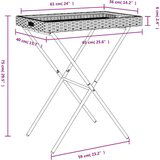  stol s pladnjem crni 65 x 40 x 75 cm od poliratana | shoptok.hr