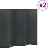  Sobne pregrade s 5 panela 2 kom antracit 200 x 180 cm čelične Cene