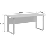 MID.YOU PISALNA MIZA kovina, leseni material barve aluminija, svetlo siva | Shoptok.si