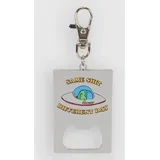Same Shit Different Day Keychain Bottle Open silver