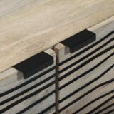 vidaXL Stolić za kavu Bijela, Crna 80 x 50 x 40 cm masivno drvo manga | shoptok.hr