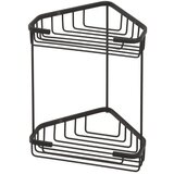 Gedy steklena kotna polica za tuš, črna 248114 | Shoptok.si