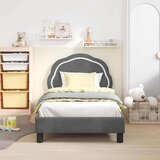  Otroški posteljni okvir z vznožjem Temno siva 80 x 160 cm Žamet, (5000104582) | Shoptok.si