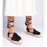 Gemre Black woven espadrille sandals Lemura | Shoptok.si