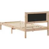 vidaXL Krevetni okvir s tapiciranim uzglavljem Tamno siva 90 x 190 cm | shoptok.hr