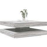 vidaXL Klubska mizica siva sonoma 90x90x34,5 cm | Shoptok.si