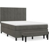 The Living Store Box spring postelja z vzmetnico temno siva 140x200 cm žamet - Box Spring Postelja, (21491106) | Shoptok.si