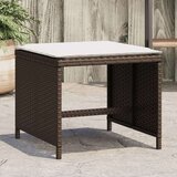 Vrtni taburei s jastucima 4 kom smeđi 40x40x35 cm od poliratana | shoptok.hr