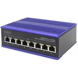 ASSMANN Electronic DN-650108 network switch Fast Ethernet (10 /100) Power over Ethernet (PoE) Black, Blue