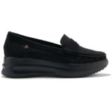 GOODIN Suede black loafers on a thick platform | shoptok.hr