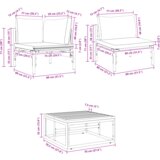vidaXL Vrtna sedežna garnitura 8 pcs Antracitna Jeklo | Shoptok.si
