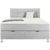Mömax Postelja Boxspring Oviedo, Svetlo Siva, 160x200 | Shoptok.si