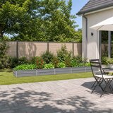  Povišeni vrtni krevet Siva 400 x 80 x 24 cm | shoptok.hr