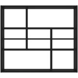  Polica crna 90 x 16 x 78 cm od iverice | shoptok.hr