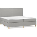  Krevet s oprugama i madracem svjetlosivi 200 x 200cm od tkanine | shoptok.hr