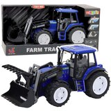 Traktor za igru sa žlicom-hvataljkom 1:18 - plavi | shoptok.hr