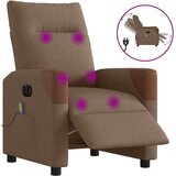  Električni masažni naslanjač rjavo blago | Shoptok.si
