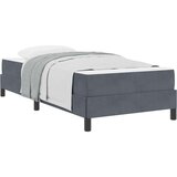 Box Postelja z vzmetnico z vzmetnico Temno siva 80 x 220 cm blago, (5000124041) | Shoptok.si