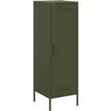 Maison Chic Visoka omara - Komoda - Predalnik olivno zelena 36x39x113 cm jeklo, (21722235) Cene